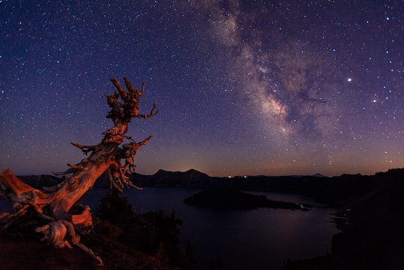 Crater Lake and Milky Way