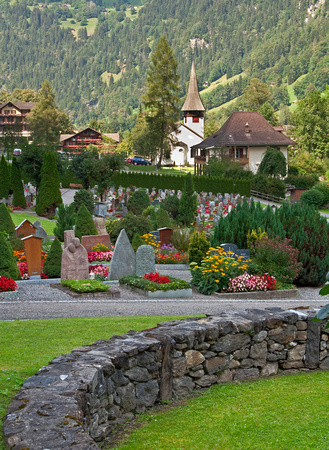 Church and Graveyard - Lauterbrunnen